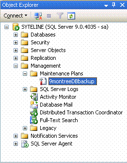 How to create a scheduled backup job for sql 2005