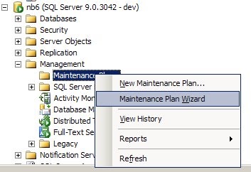 How to create a scheduled backup job for sql 2005