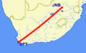 Flights from joburg to capetown