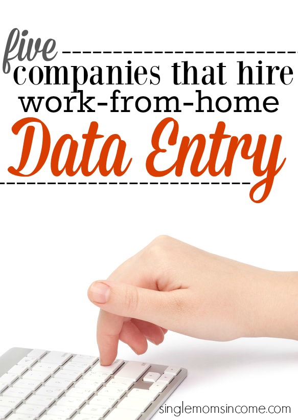 Work at home data entry typing jobs