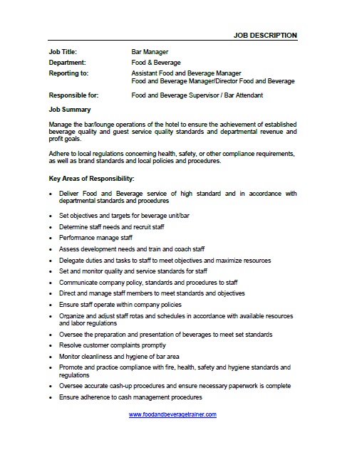 Job vacancies for pub managers